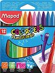 Пастели Maped PlastiClean - 12 или 24 цвята от серията Color' Peps -