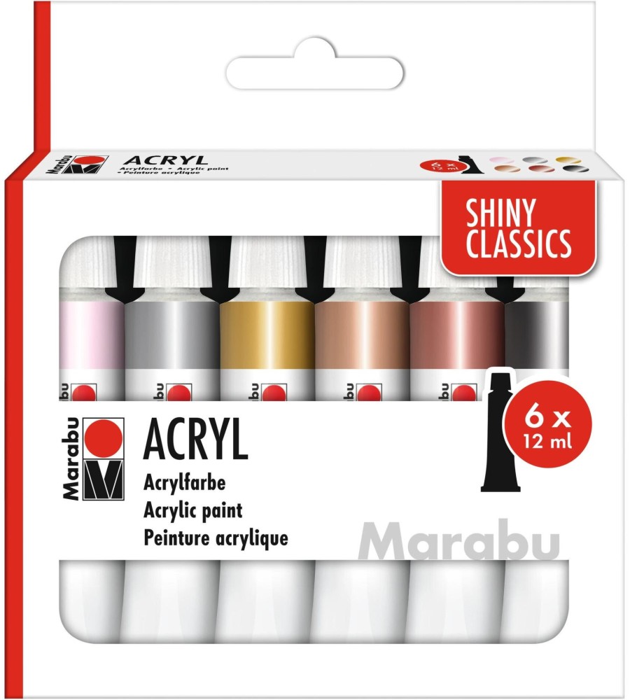   Marabu Shiny classics - 6  x 12 ml - 