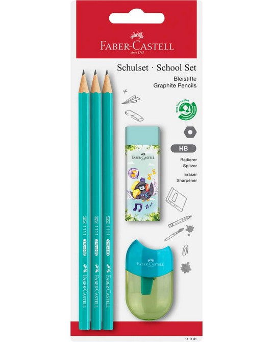   HB Faber-Castell 111 School Set - 3 ,    - 