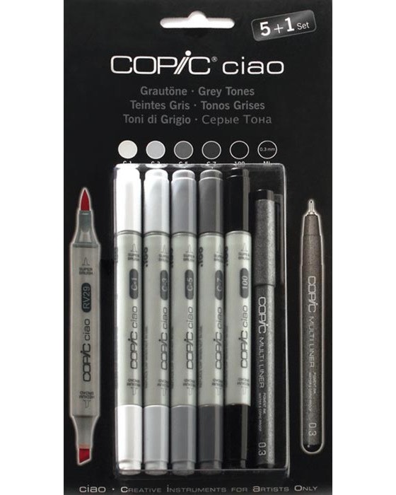   Copic Grey tones set - 5      Ciao - 