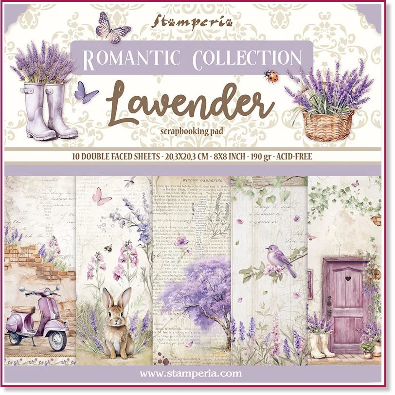    Stamperia -  - 10    Lavender - 