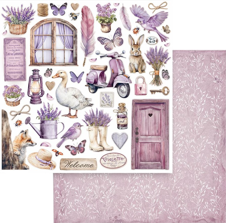    Stamperia -   - 30.5 x 30.5 cm   Lavender - 