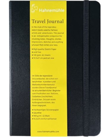  Hahnemuhle Travel Journal - 62 , 13.5 x 21 cm, 140 g/m<sup>2</sup> - 