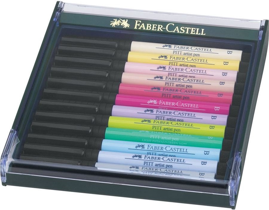      Faber-Castell Pastel tones - 12   Pitt Artist Pens - 