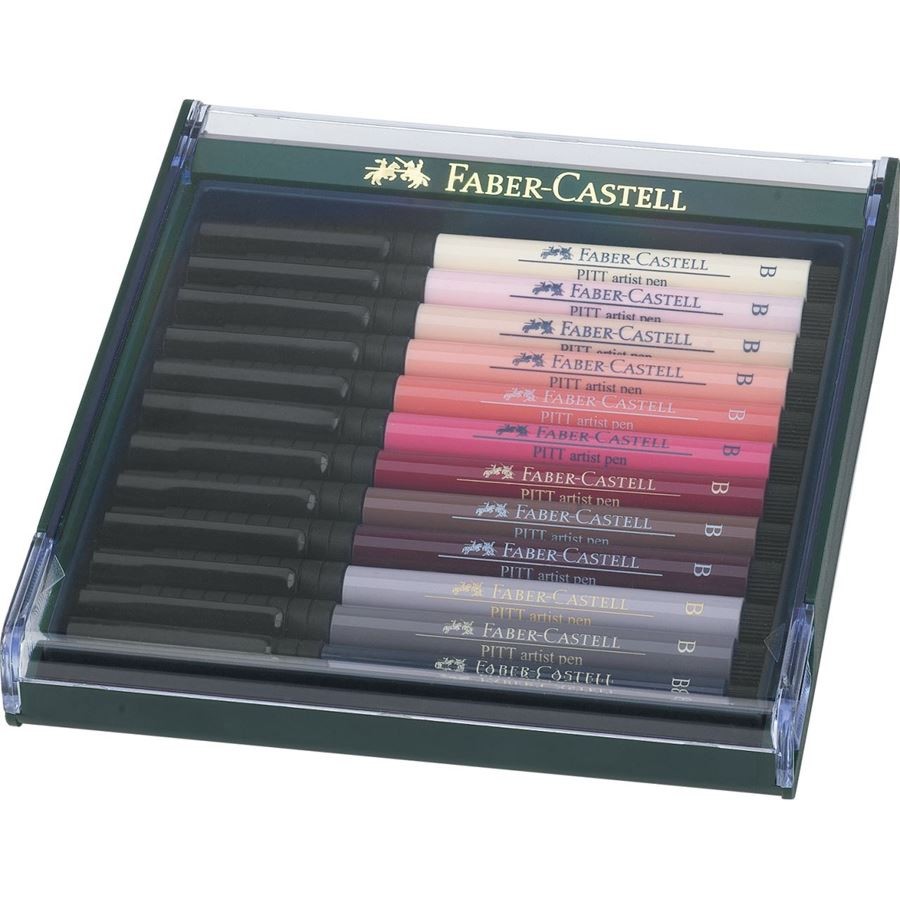      Faber-Castell Portrait tones - 12    Pitt Artist Pens - 