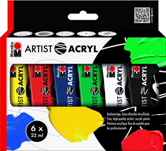   Marabu - 6  12  x 22 ml   Artist - 