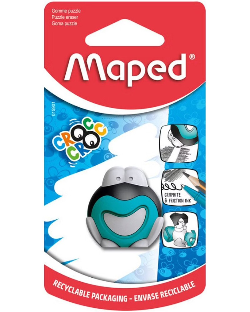 Гумичка Maped - Жаба Гумичка Maped - Жаба - От серията Croc Croc -
