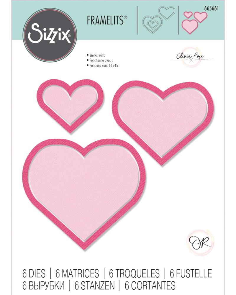        Sizzix Heart Frames - 6   3.49  11.11 cm - 