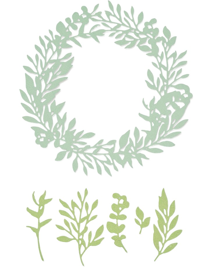        Sizzix Wild Leaves Wreath - 6   1.60  13.67 cm - 