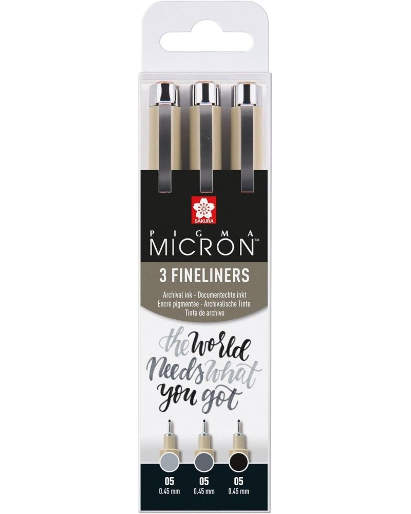  Sakura Grays and Black - 3    Pigma Micron - 