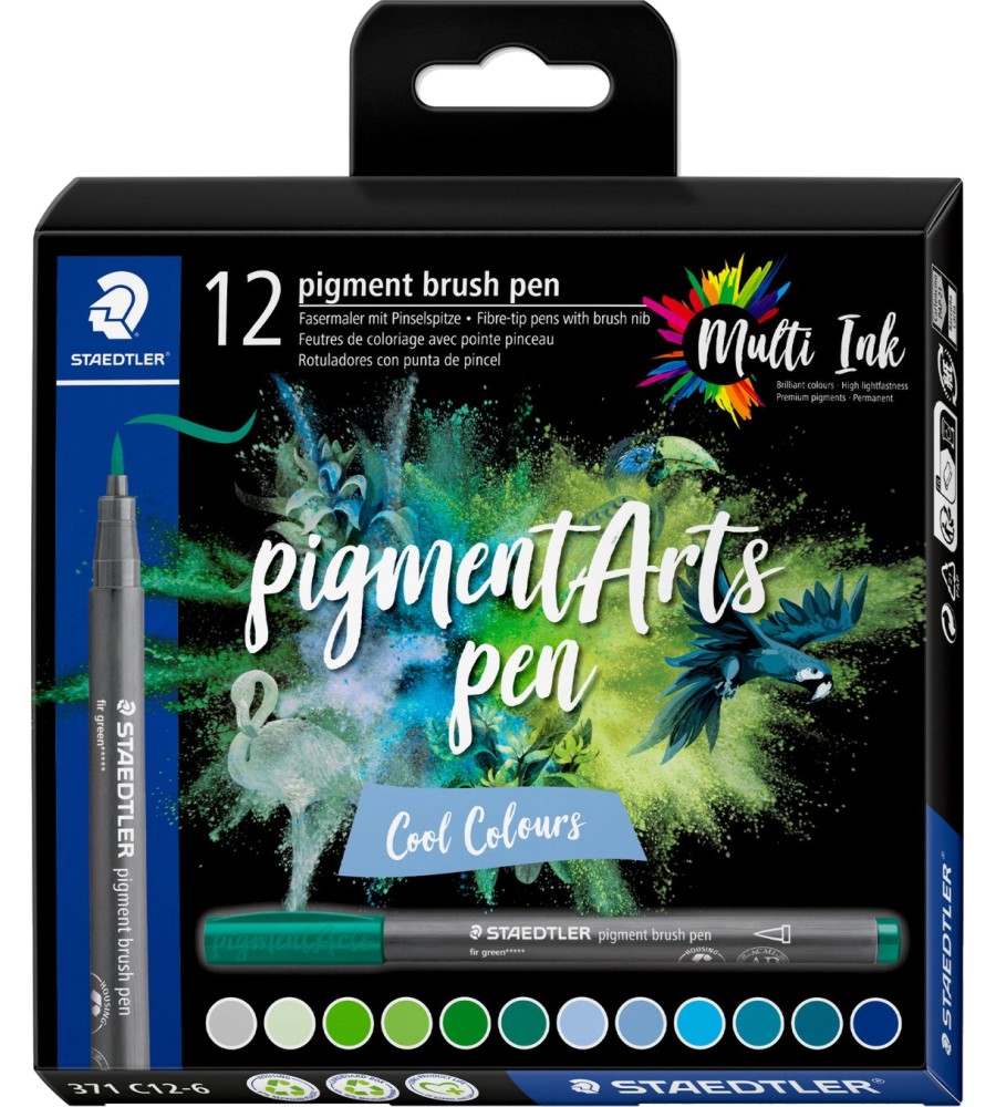      Staedtler Pigment Arts 371 Cool Colours - 12  - 