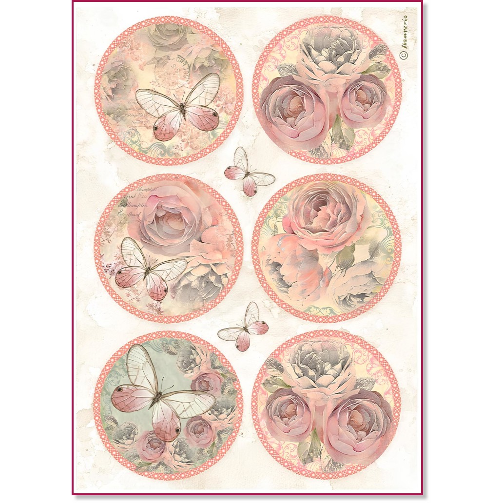   Stamperia - A4   Shabby Rose - 