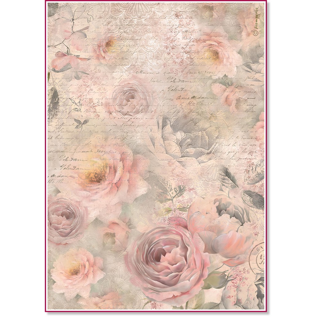   Stamperia - A4   Shabby Rose - 