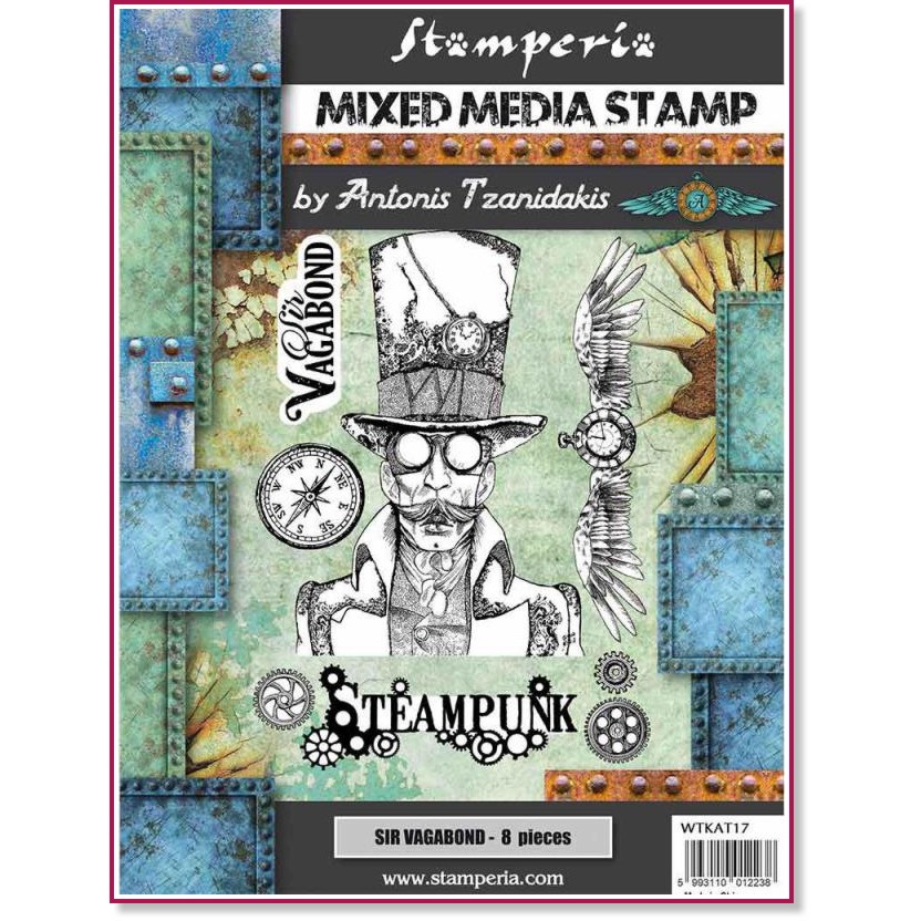   Stamperia -  - 15 x 20 cm   Sir Vagabond - 