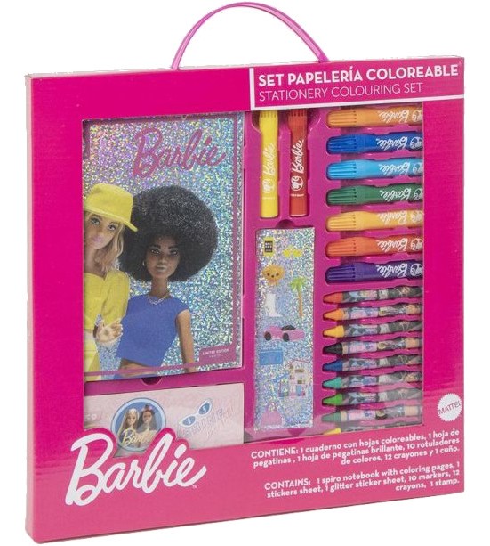 Комплект за рисуване Cerda Комплект за рисуване Cerda - 24 части на тема Barbie -