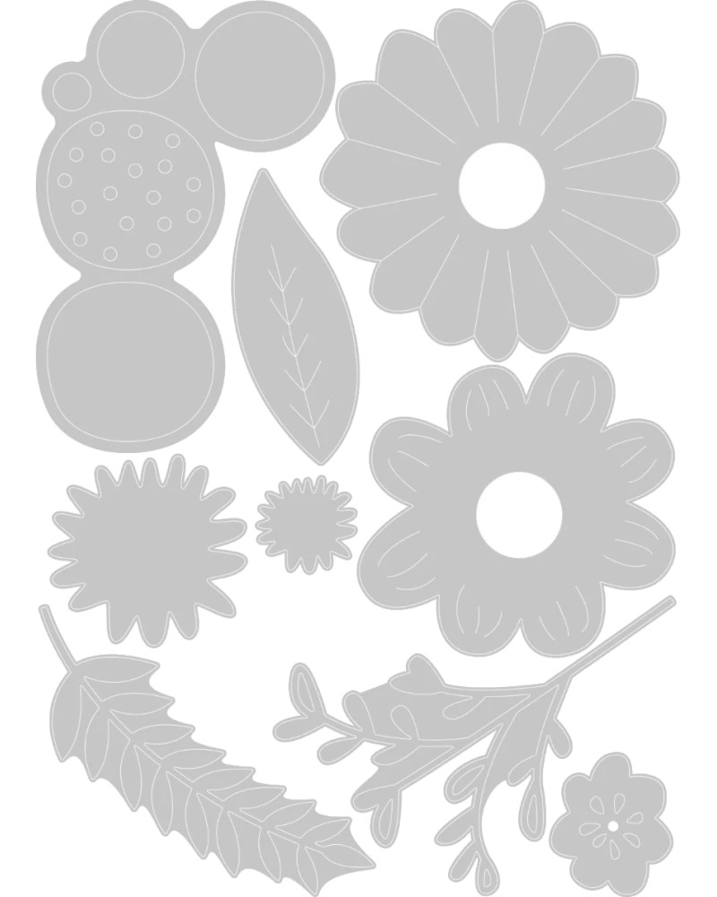        Sizzix Bold Flowers - 9   0.64  6.99 cm - 