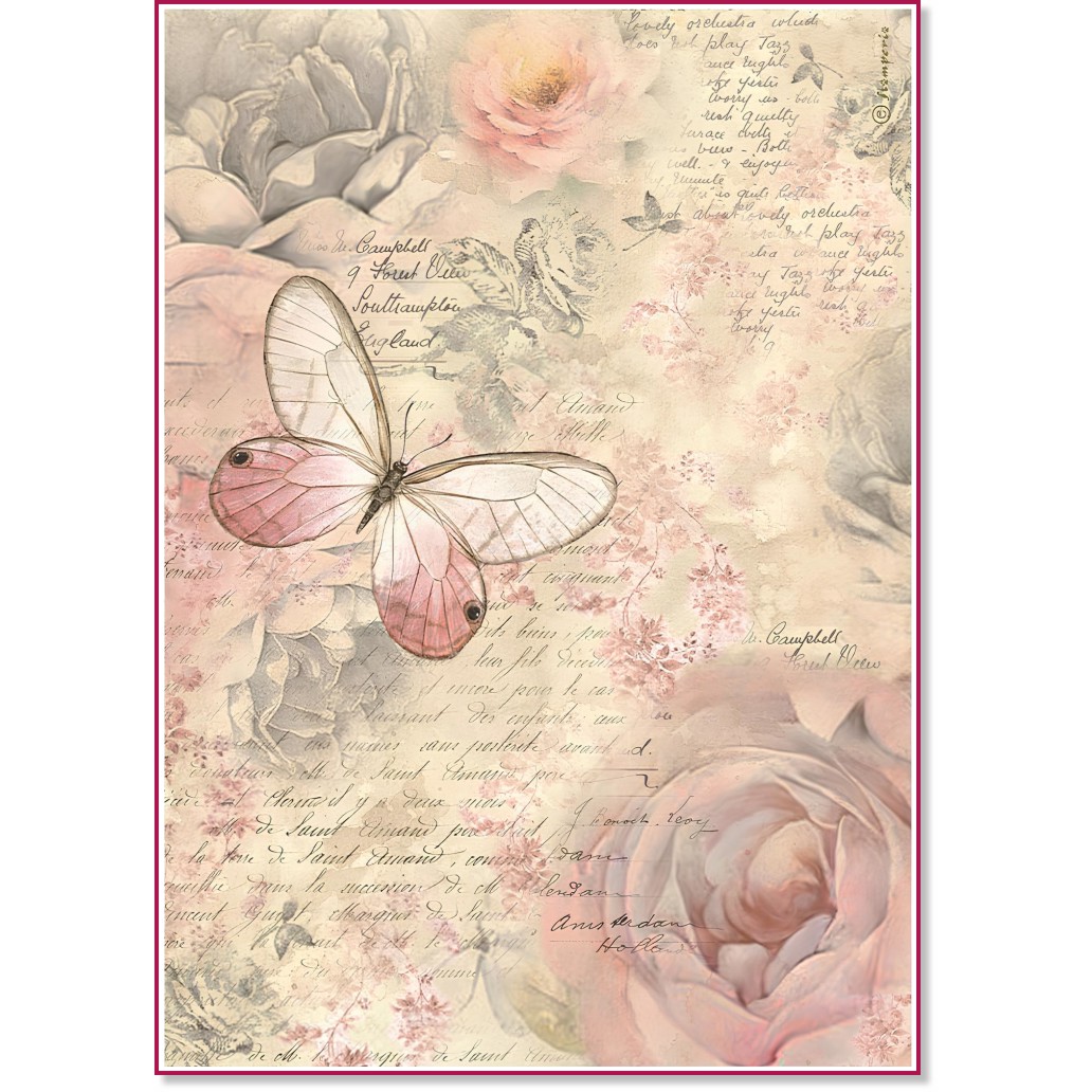   Stamperia - A4   Shabby Rose - 