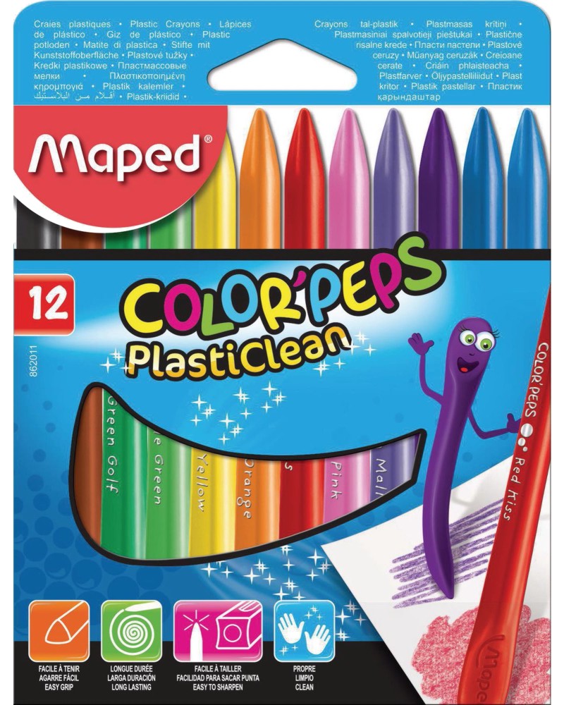  Maped PlastiClean - 12  24    Color' Peps - 