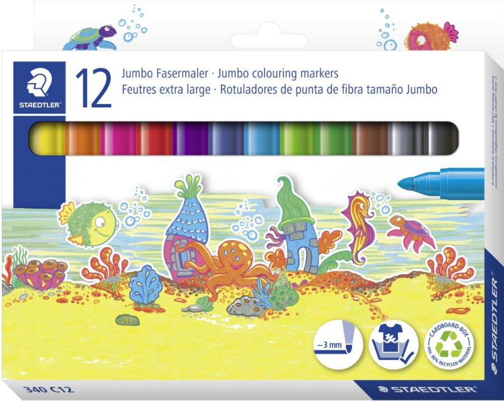  Staedtler Noris Jumbo 340 - 12  - 