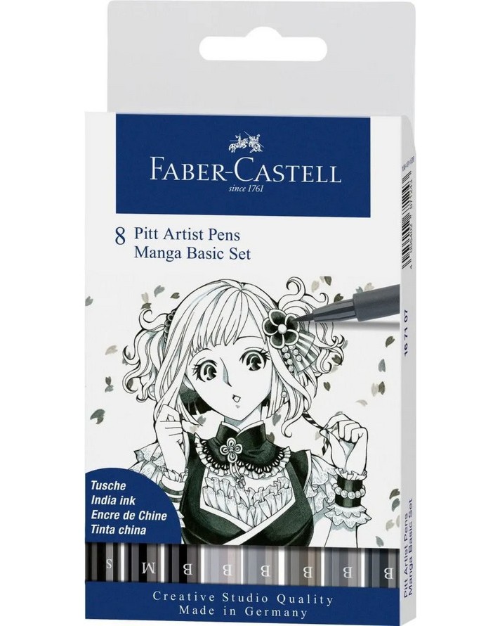    Faber-Castell Manga set - 8    Pitt Artist Pens - 