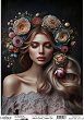 Декупажна хартия CADENCE - Жена и цветя - A3 -