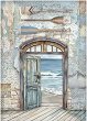 Декупажна хартия Stamperia - Врата - A4 от колекцията Silent sea -