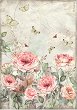 Декупажна хартия Stamperia - Рози и пеперуди - A4 от колекцията House of Roses -