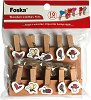 Дървени щипки Foska - 10 броя с дължина 35 mm и канап -