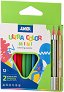 Къси цветни моливи Junior Ultra Color Mini - 12 цвята -
