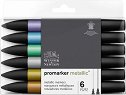 Двувърхи маркери Winsor & Newton Metallic Tones - 6 цвята -