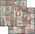 Картон за скрапбукинг Stamperia - Букви - 30.5 x 30.5 cm от колекцията Master of Magic -