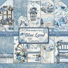    Stamperia -   - 10 , 20.3 x 20.3 cm   Blue Land - 