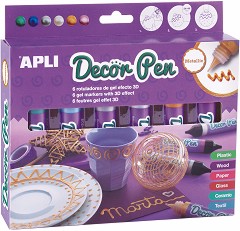    Apli Decor Pen - 6  x 25 ml - 