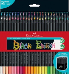 Цветни моливи Faber-Castell - 50 или 100 цвята с картонен моливник от серия Black Edition -