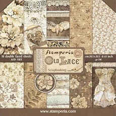    Stamperia -   - 10 , 20.3 x 20.3cm   Old lace - 