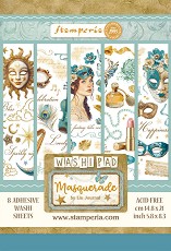    Stamperia Washi Pad -  - 8 ,  A5   Masquerade - 