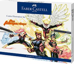    Faber-Castell Pitt Comic Illustration - 15    Pitt Artist Pens - 